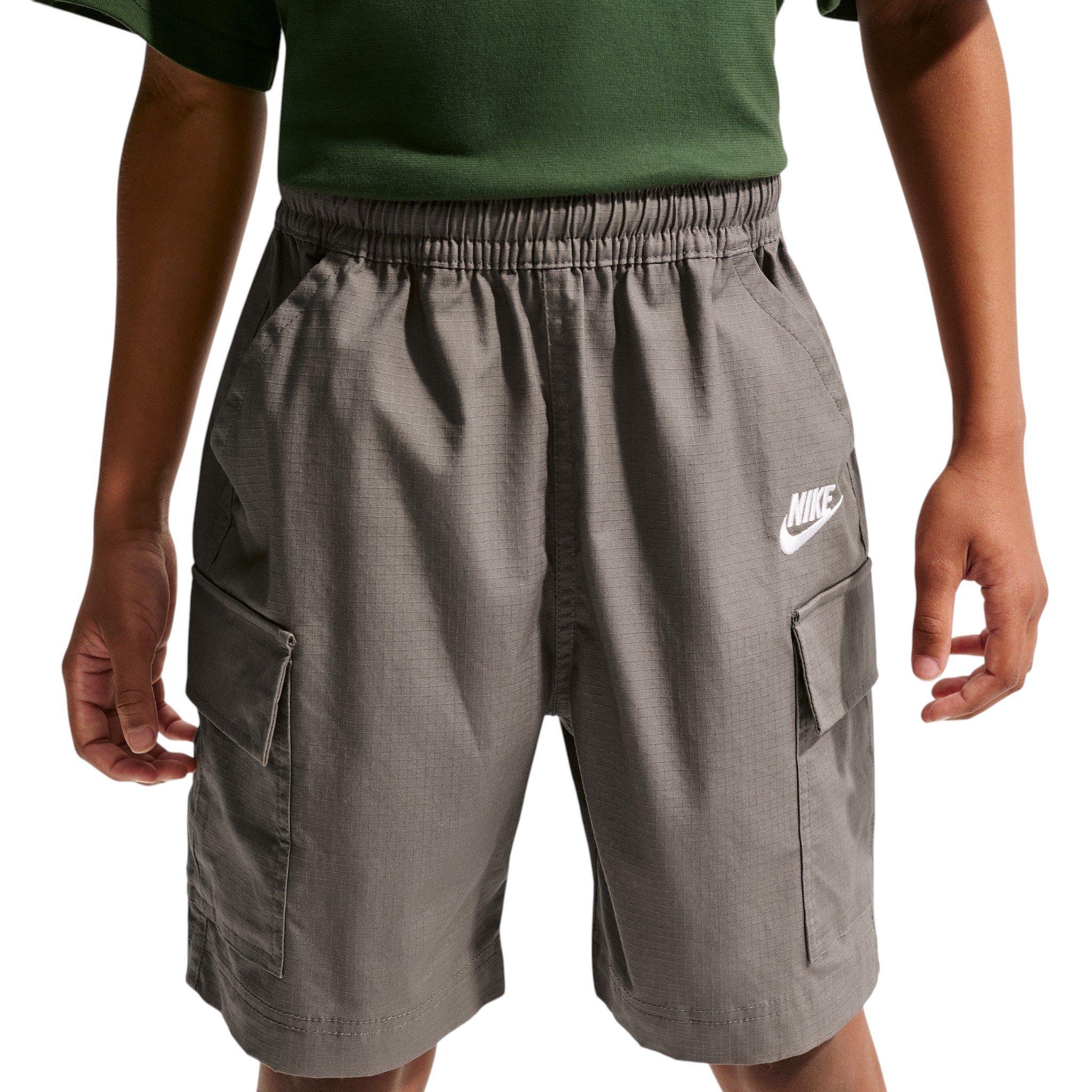 Nike Big Kids' Sportswear Club Woven Cargo Shorts - Cave Stone - CAVE STONE
